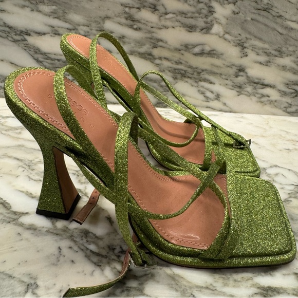 ASOS, Glittery Green Strappy Sandals, size 6 - Picture 5 of 7